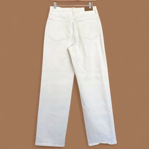 MADEWELL The Perfect Vintage Wide Leg Jeans in Vintage Canvas Ivory Cream